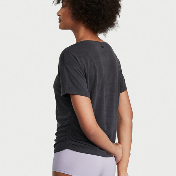 Ruched-Side Crewneck Tee