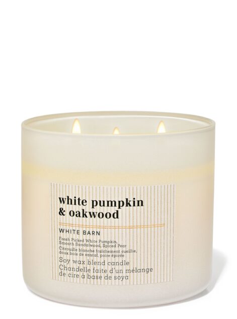 White Pumpkin & Oakwood 3-Wick Candle