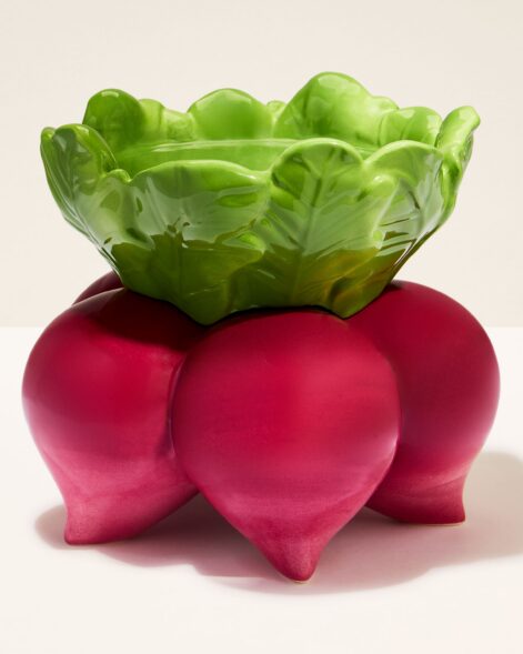 Beet Pedestal 3-Wick Candle Holder