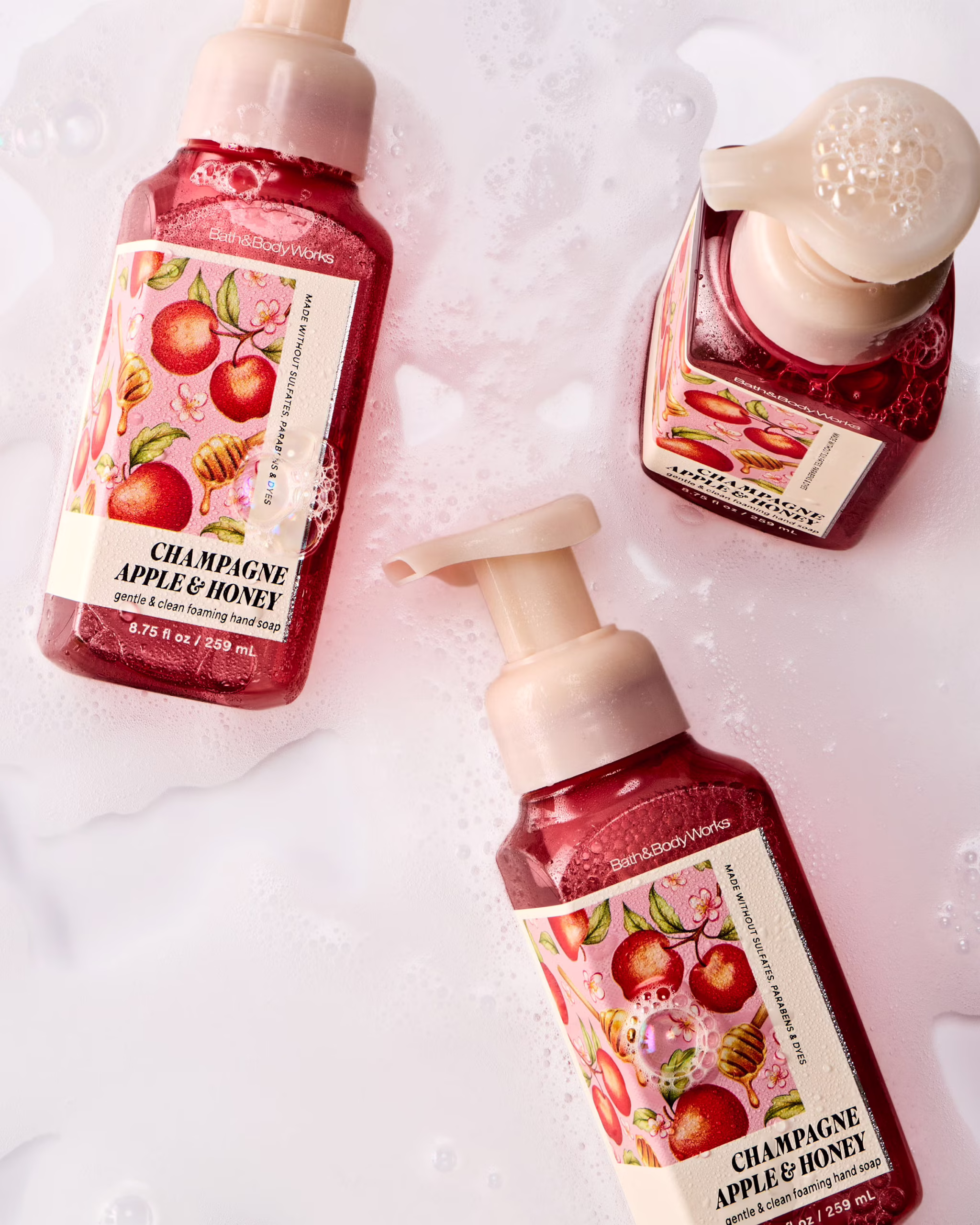 Champagne Apple & Honey Gentle & Clean Foaming Hand Soap - Image 3