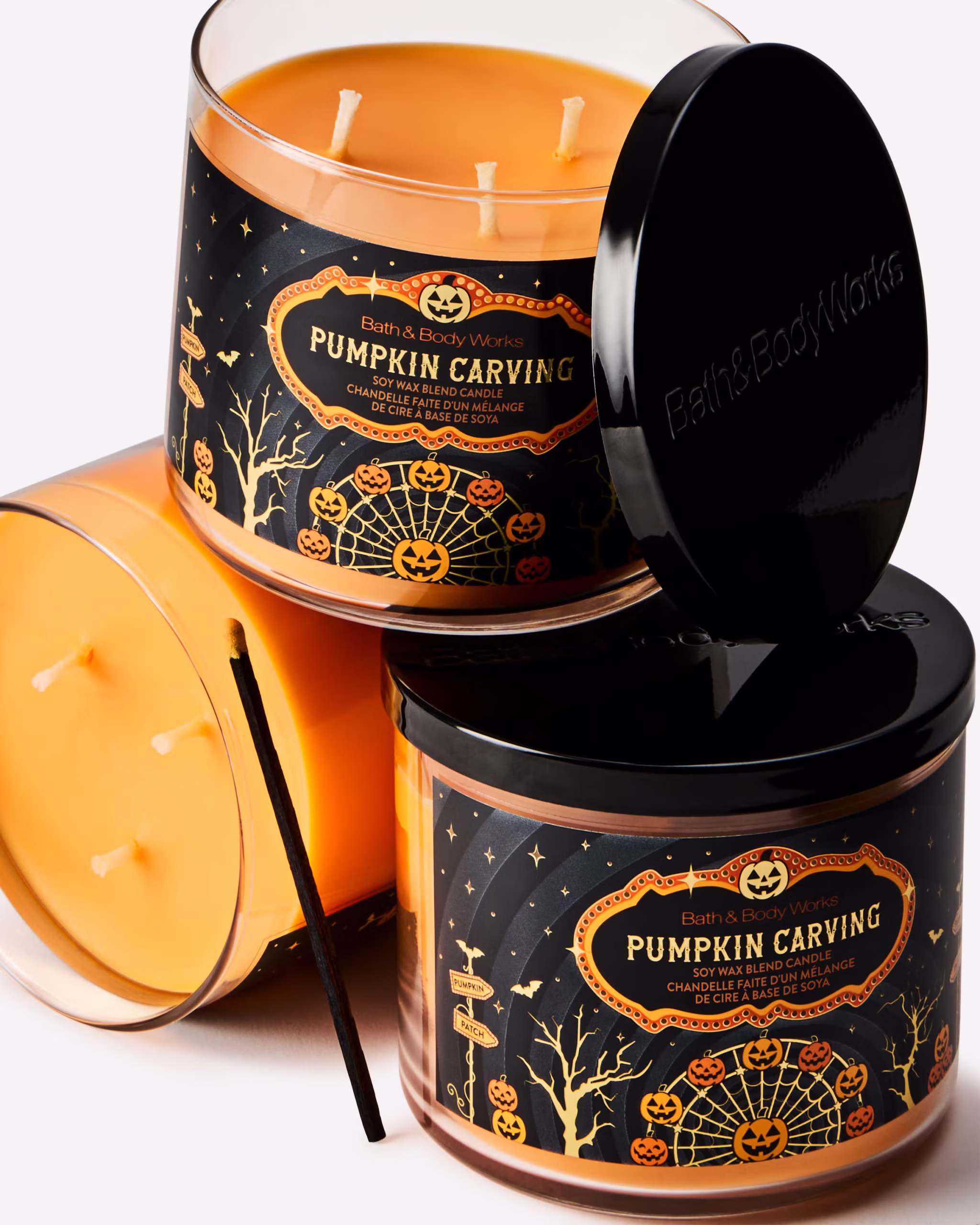 Pumpkin Carving 3-Wick Candle